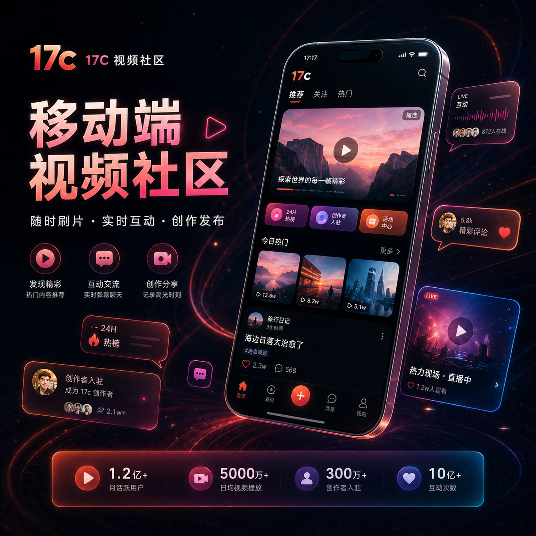 17c手机端界面示意